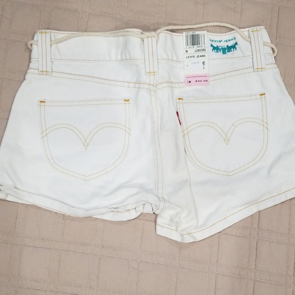 Levi's white shorts